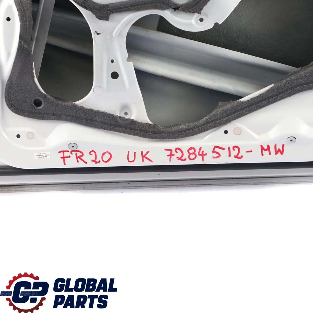 BMW 1 F20 Front Right Door O/S Mineralweiss Mineral White Metallic - A96 - SKU 7284512-MW - Part number 7284512