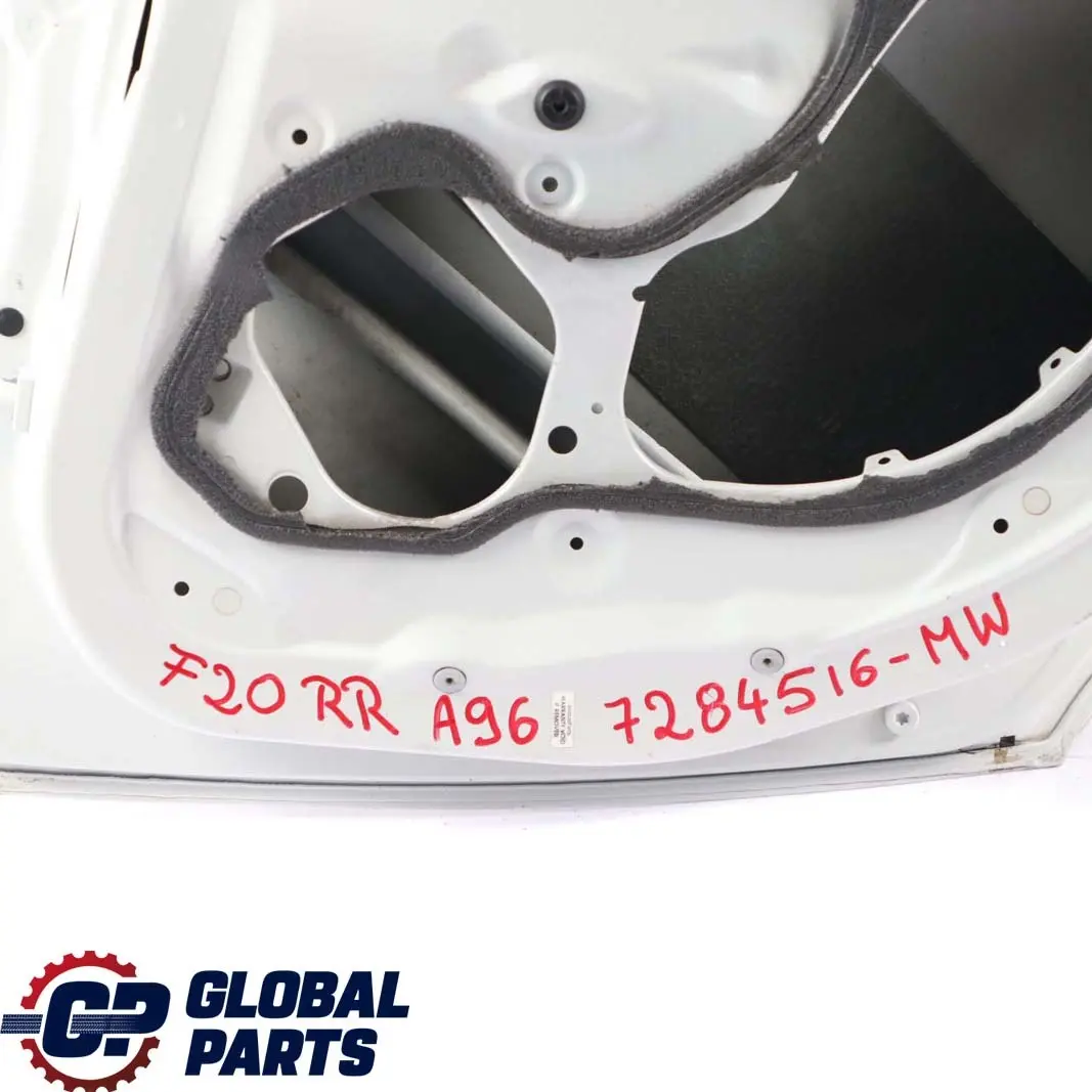 BMW 1 Series F20 Rear Right Door O/S Mineralweiss White Metallic - A96 - SKU 7284516-MW - Part number 7284516