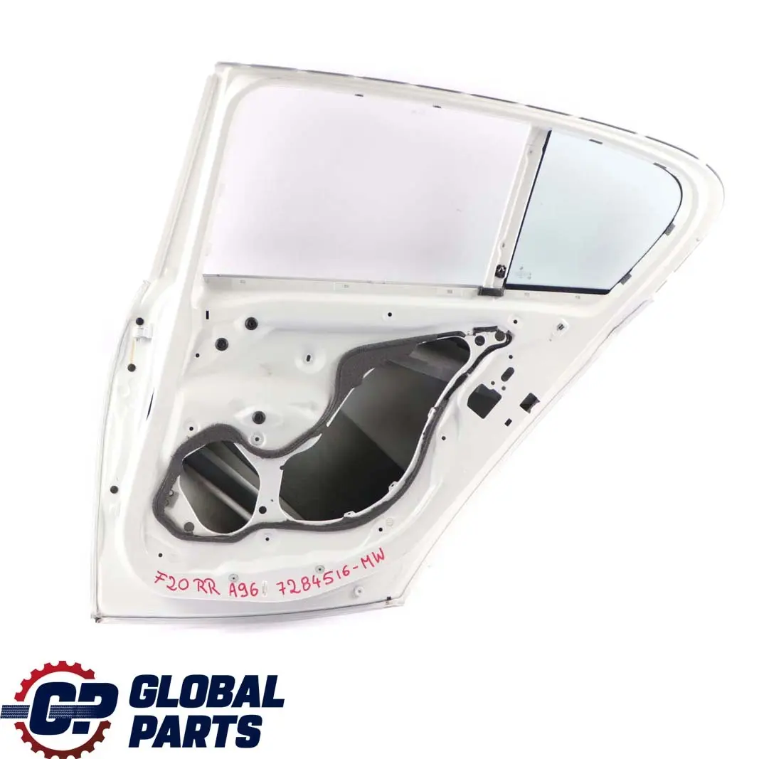BMW 1 Series F20 Rear Right Door O/S Mineralweiss White Metallic - A96 - SKU 7284516-MW - Part number 7284516