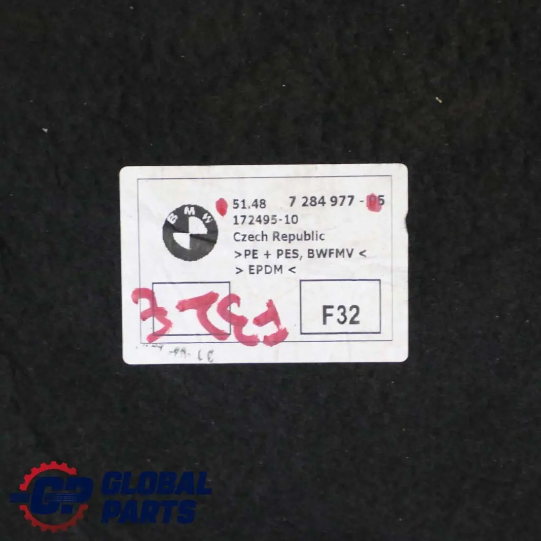 BMW 4 Series F32 F82 M4 Rear Floor Sound Insulation Cover Panel - SKU 7284977 - Part number 7284977