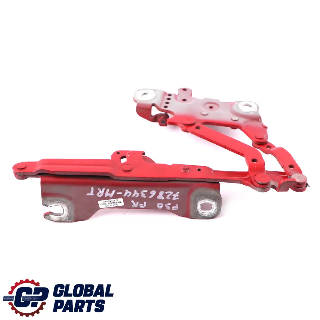 Cerniera Cofano Anteriore Destra Melbourne Rot per BMW F20 F22 F30 F31 con numero di parte 7286344 BMW F20 F22 F30 F31 Cerniera Cofano Anteriore Destra Melbourne Rot - SKU 7286344-MRT - Numero di parte 7286344