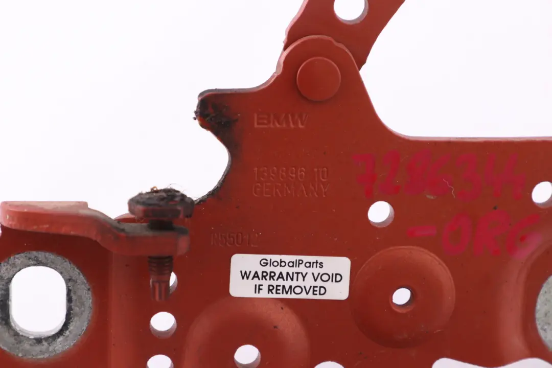 Front Bonnet Hood Hinge Right Valencia Orange to BMW 1 2 3 Series F20 F22 F30 F31 with Part number 7286344 BMW 1 2 3 Series F20 F22 F30 F31 Front Bonnet Hood Hinge Right Valencia Orange - SKU 7286344-ORG - Part number 7286344