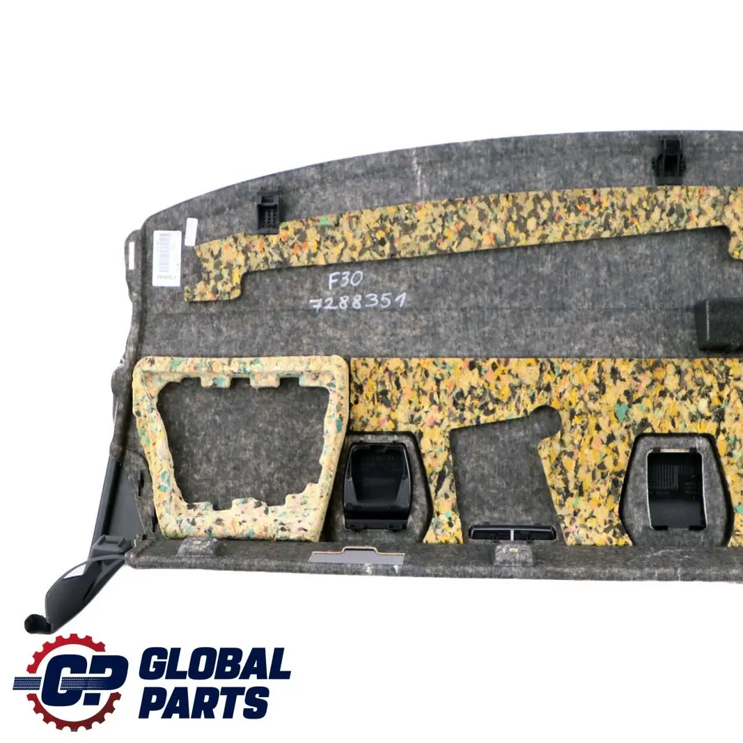 Ventana Trasera Estante Carga Cubierta Schwarz Negro para BMW F30 F80 M3 con número de pieza 7288359 BMW F30 F80 M3 Ventana Trasera Estante Carga Cubierta Schwarz Negro - SKU 7288359-1 - Número de pieza 7288359