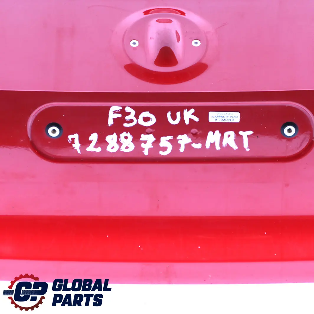Boot Trunk Lid Tailgate Melbourne Red Metallic - A75 to BMW 3 F30 F80 M3 Rear with Part number 7288757 BMW 3 F30 F80 M3 Rear Boot Trunk Lid Tailgate Melbourne Red Metallic - A75 - SKU 7288757-MRT - Part number 7288757