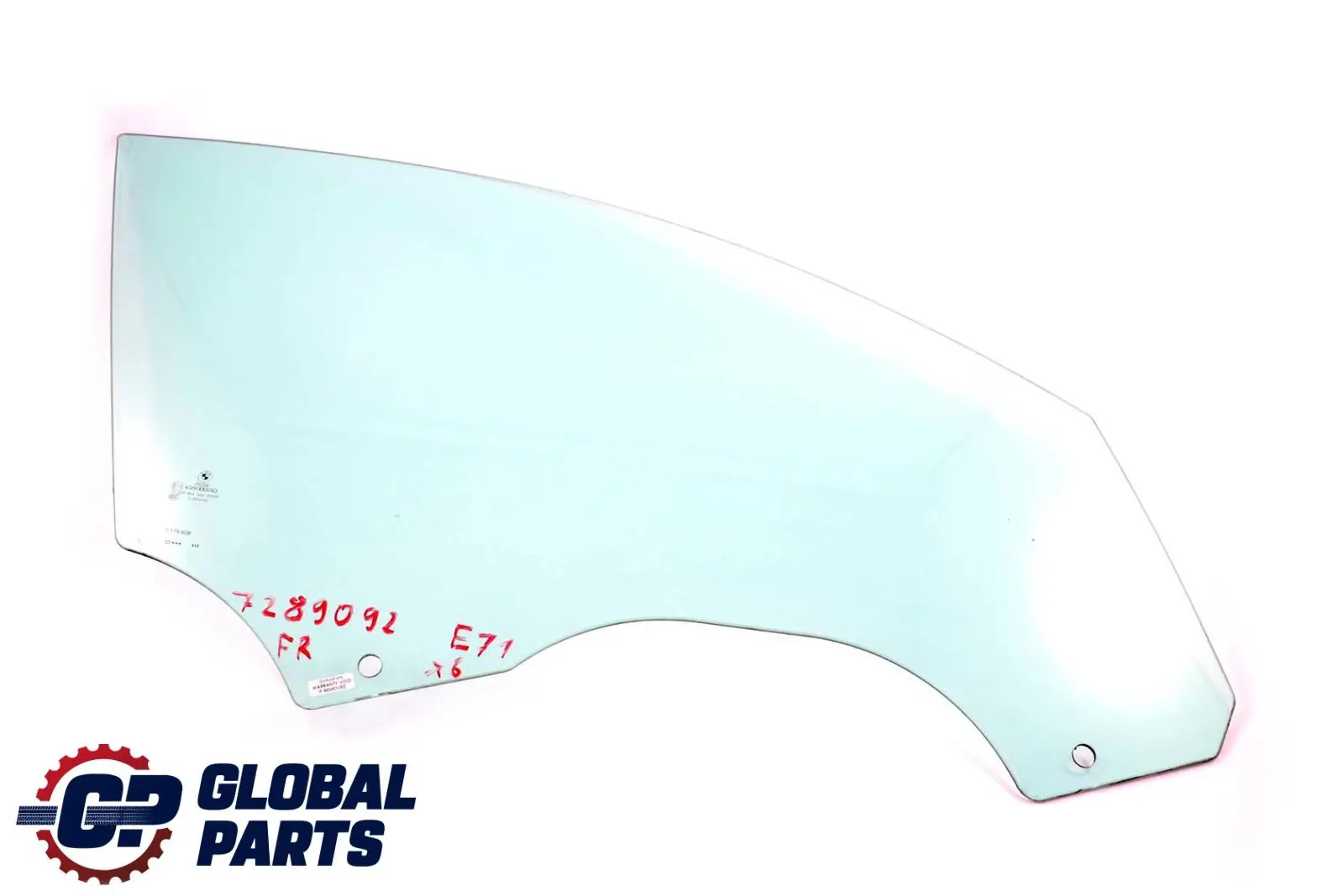 BMW X6 E71 Porta Anteriore Destra Vetro Verde Finestra AS2 7289092