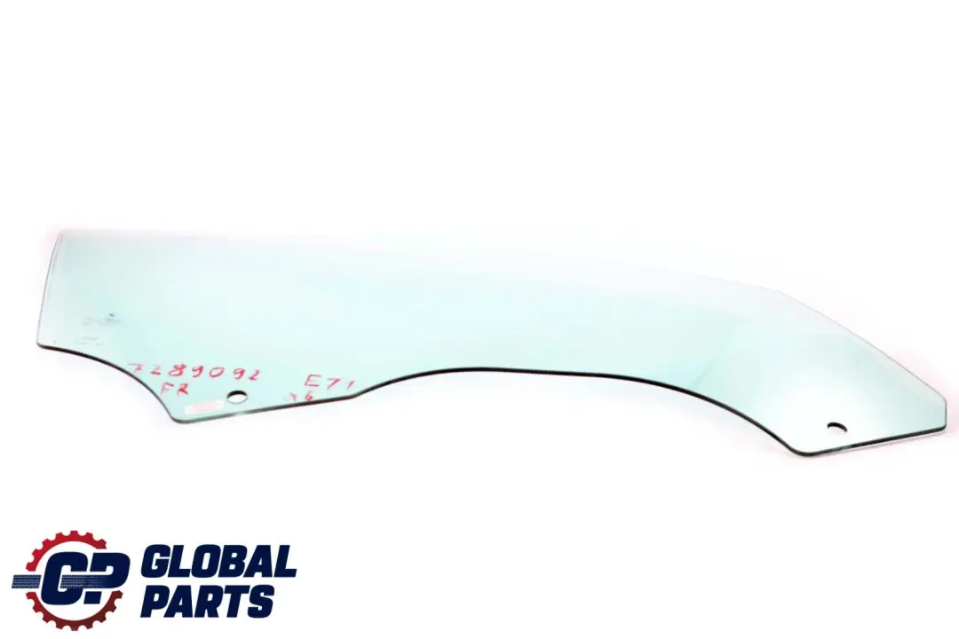BMW X6 E71 Front Right Door Side Green Window Glass AS2 - SKU 7289092 - Part number 7289092