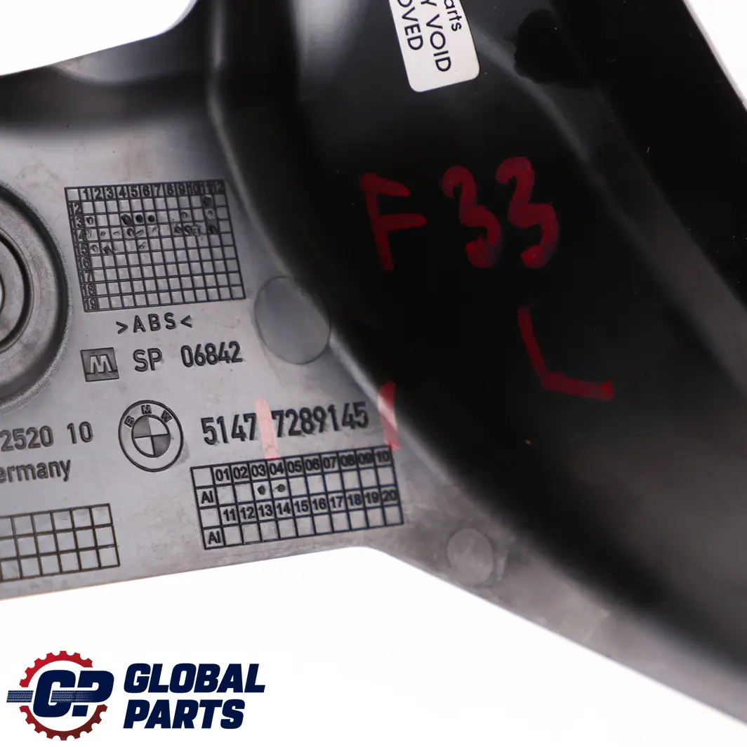 BMW F33 F83 M4 Panneau garniture Bordure chargement Extérieur gauche Plancher - SKU 7289145 - Numéro de pièce 7289145