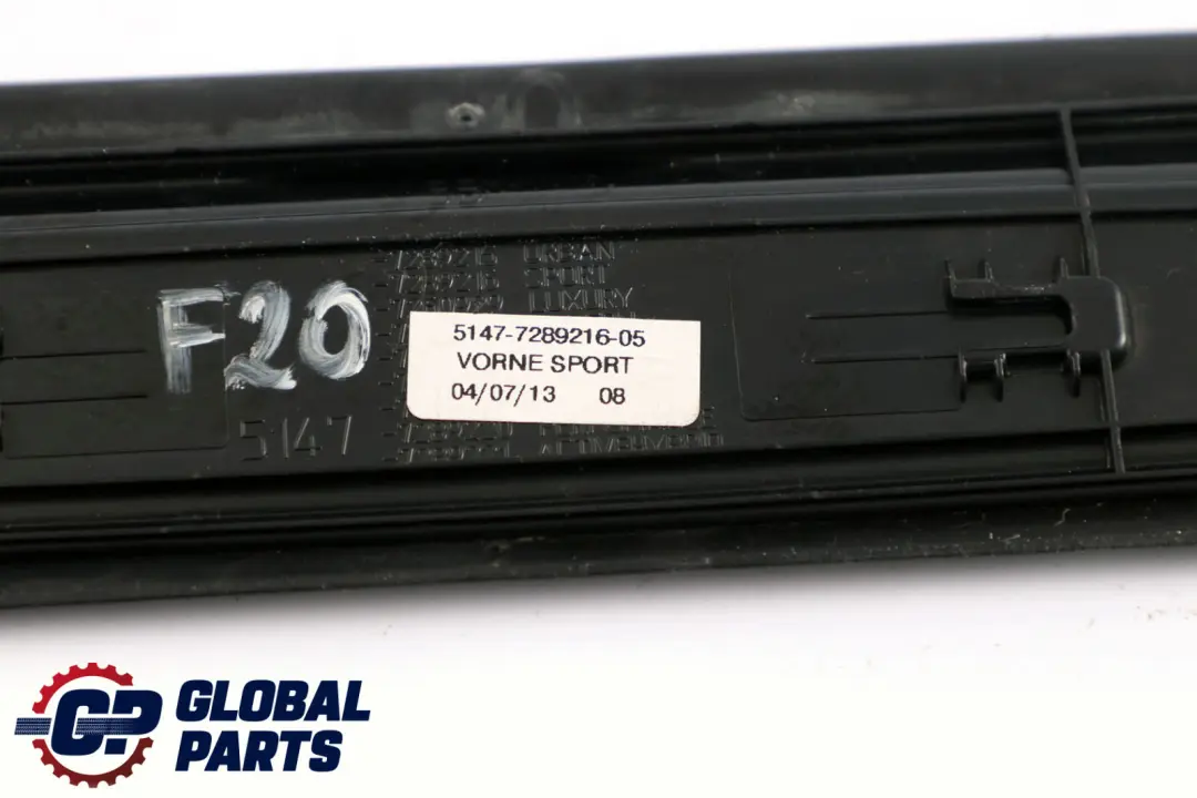 Rivestimento Ingresso Anteriore Sinistro Destro O/ BMW Sport per BMW F20 F30 F31 con numero di parte 7289216 BMW F20 F30 F31 Rivestimento Ingresso Anteriore Sinistro Destro O/ BMW Sport - SKU 7289216 - Numero di parte 7289216