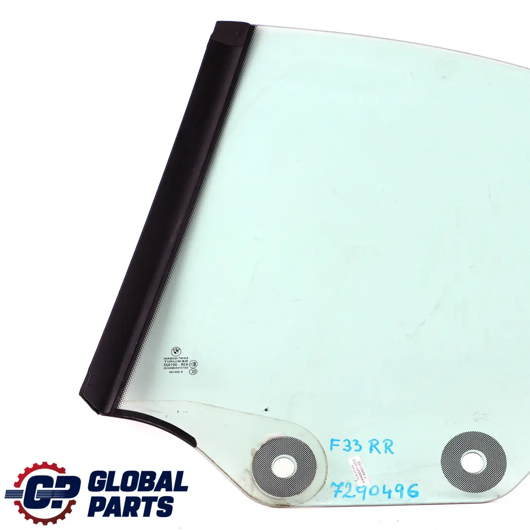 BMW F33 F83 M4 Rear Right O/S Side Window Glass AS2 - SKU 7290496 - Part number 7290496