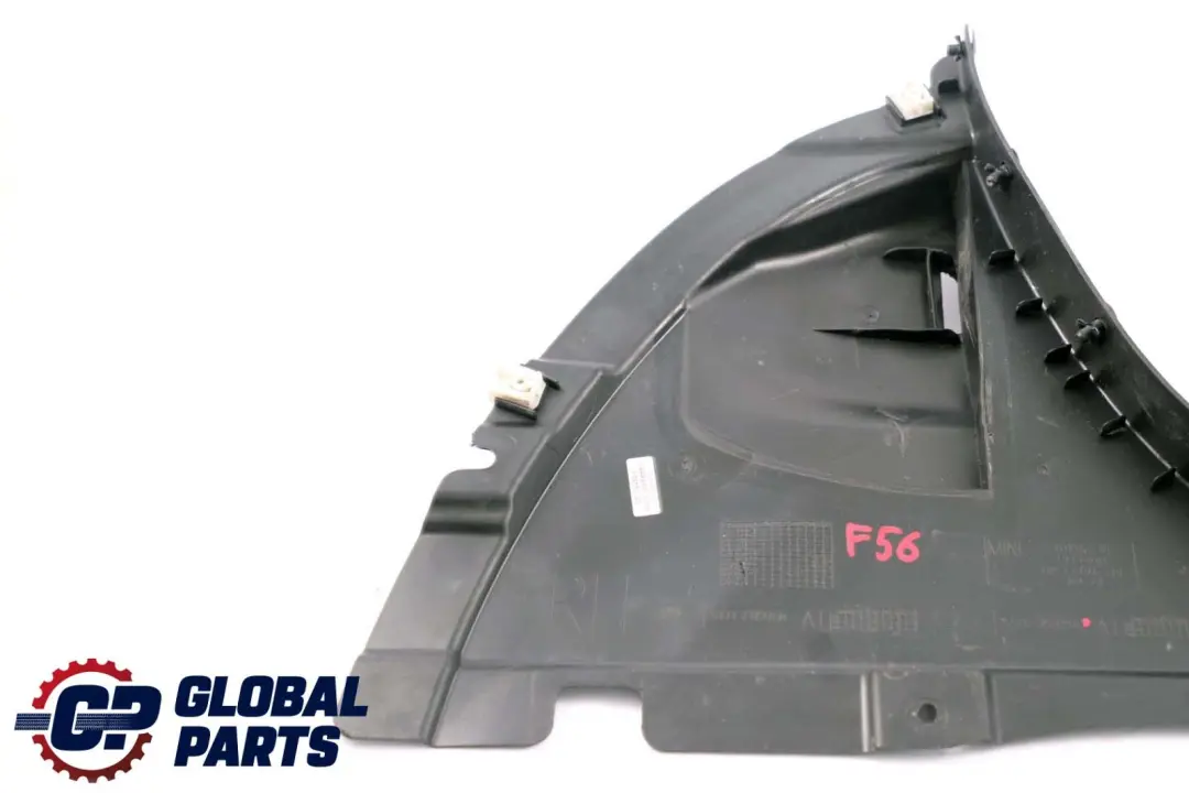 Cubierta Protección Paso Rueda Delantero Derecho para Mini Cooper F55 F56 con número de pieza 7290790 Mini Cooper F55 F56 Cubierta Protección Paso Rueda Delantero Derecho - SKU 7290790 - Número de pieza 7290790