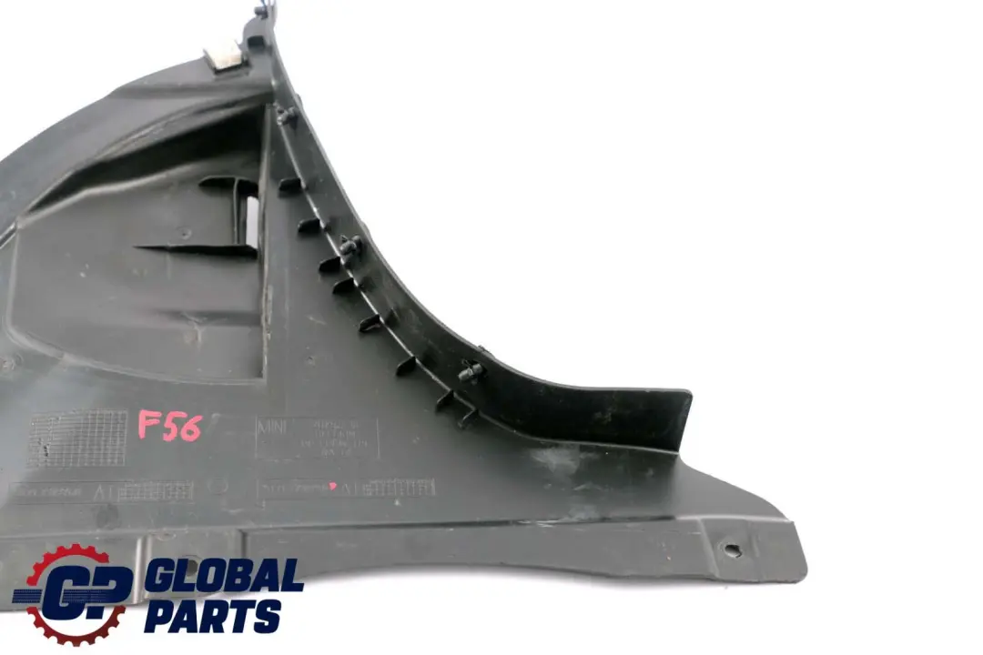 Front Right O/S Wheel Arch Lower Trim Cover to Mini Cooper F55 F56 with Part number 7290790 Mini Cooper F55 F56 Front Right O/S Wheel Arch Lower Trim Cover - SKU 7290790 - Part number 7290790