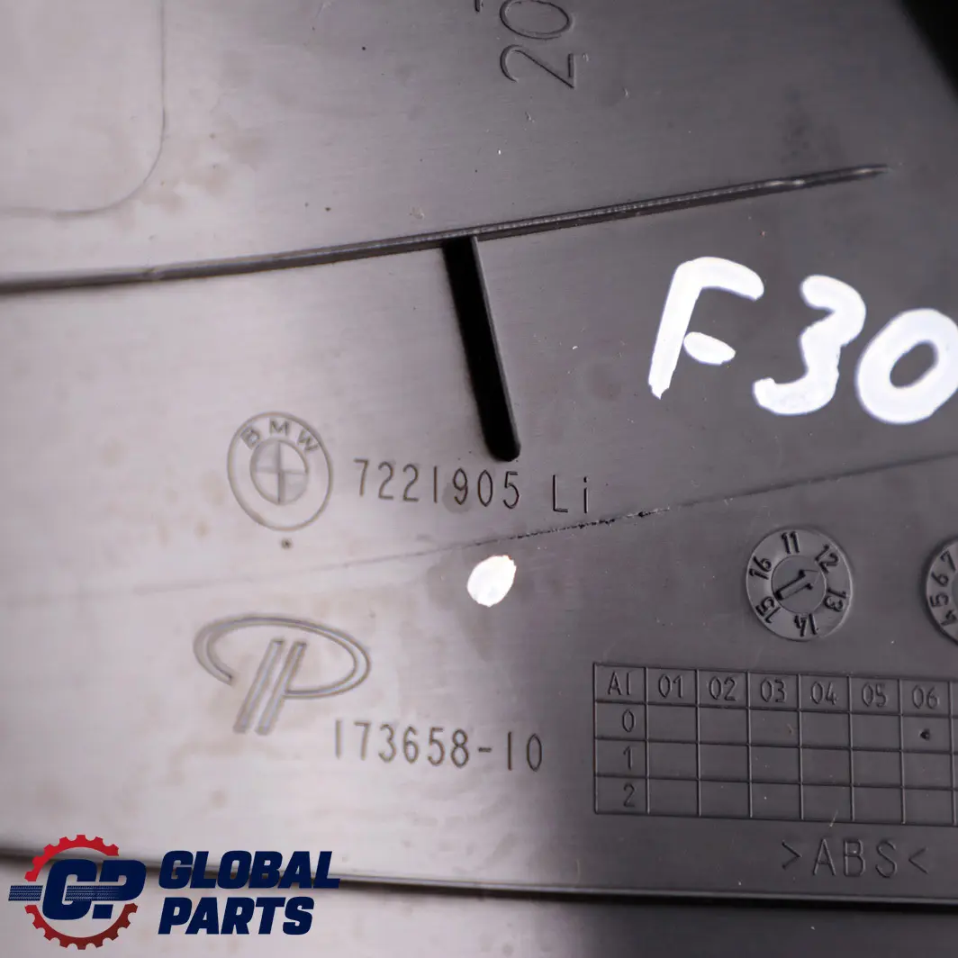 garnissage latéral d'espace Avant gauche pour BMW F30 F31 F32 F33 F34 F36 F80 à propos du numéro de pièce 7291091 BMW F30 F31 F32 F33 F34 F36 F80 garnissage latéral d'espace Avant gauche - SKU rhd-7291091 - Numéro de pièce 7291091