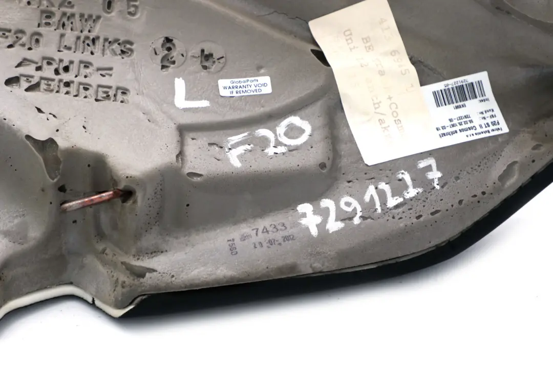 BMW 1 Reihe F20 F21 Hinten Sitz Seitenteil links Stoff Anthrazit - SKU 7291227 - Teilenummer 7291227