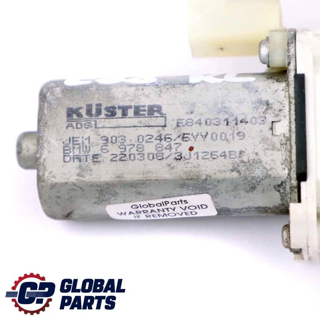 Türfensterheber Motor elektrisch hinten links für BMW 1 E88 mit Teilenummer 6978847 BMW 1 E88 Türfensterheber Motor elektrisch hinten links - SKU 7291451 - Teilenummer 6978847
