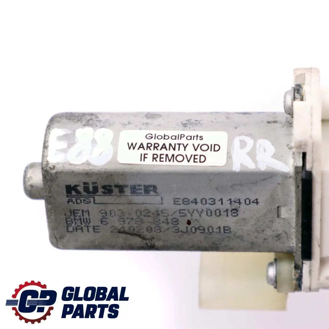 BMW E88 Door Window Lifter Motor Electric Rear Right O/S 6978848 - SKU 7291452 - Part number 7291452