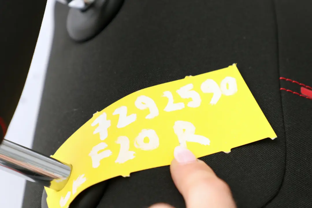 Right Seat O/S Backrest Cover Cloth Fabric Black Red to BMW 1 Series F20 F21 Rear with Part number 7292590 BMW 1 Series F20 F21 Rear Right Seat O/S Backrest Cover Cloth Fabric Black Red - SKU 7292590 - Part number 7292590