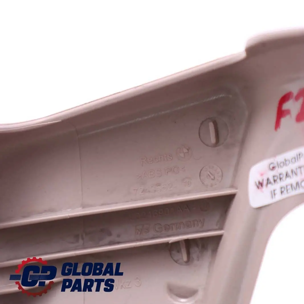 Front Right O/S Seat Inner Covering Trim Oyster 7243552 to BMW F20 F21 F30 F31 F32 with Part number 7293626 BMW F20 F21 F30 F31 F32 Front Right O/S Seat Inner Covering Trim Oyster 7243552 - SKU 7293626 - Part number 7293626