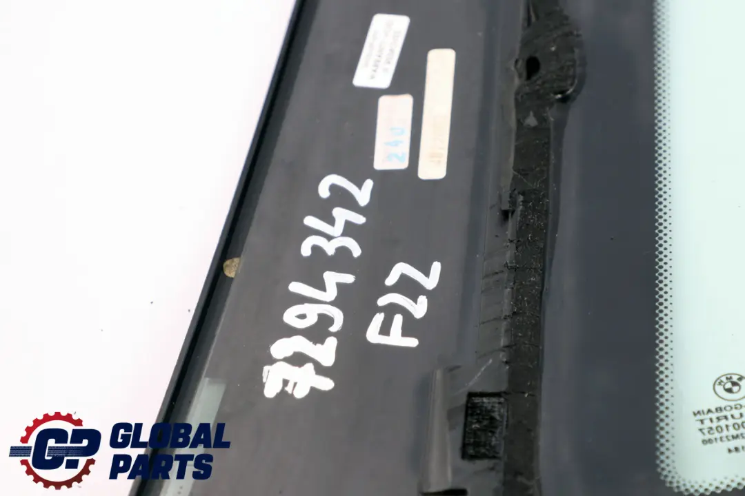 F22N LCI Vitre Latérale Fixe Arrière Droite Verte AS2 pour BMW F22 à propos du numéro de pièce 7294342 BMW F22 F22N LCI Vitre Latérale Fixe Arrière Droite Verte AS2 - SKU 7294342 - Numéro de pièce 7294342