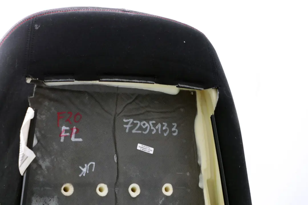 Delantero Izquierdo Sport Asiento Respaldo Cubierta Tela para BMW F20 F30 con número de pieza 7295133 BMW F20 F30 Delantero Izquierdo Sport Asiento Respaldo Cubierta Tela - SKU 7295133 - Número de pieza 7295133