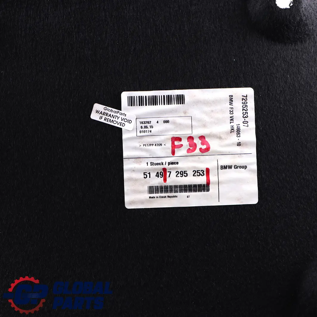 BMW F33 F83 M4 Cabrio Kofferraumdeckel Heckklappe Abdeckung Der Blende - SKU 7295253 - Teilenummer 7295253