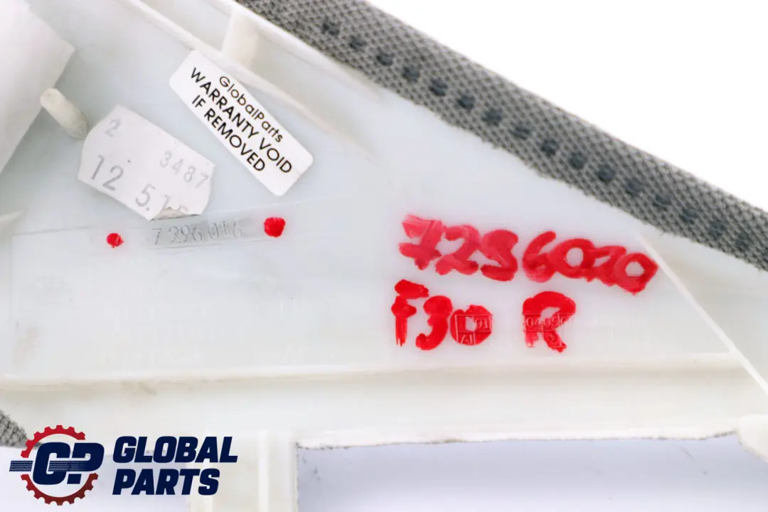 BMW F30 F80 M3 Tapa Columna A Derecha Everestgrau 7296016 - SKU 7296020 - Número de pieza 7296020