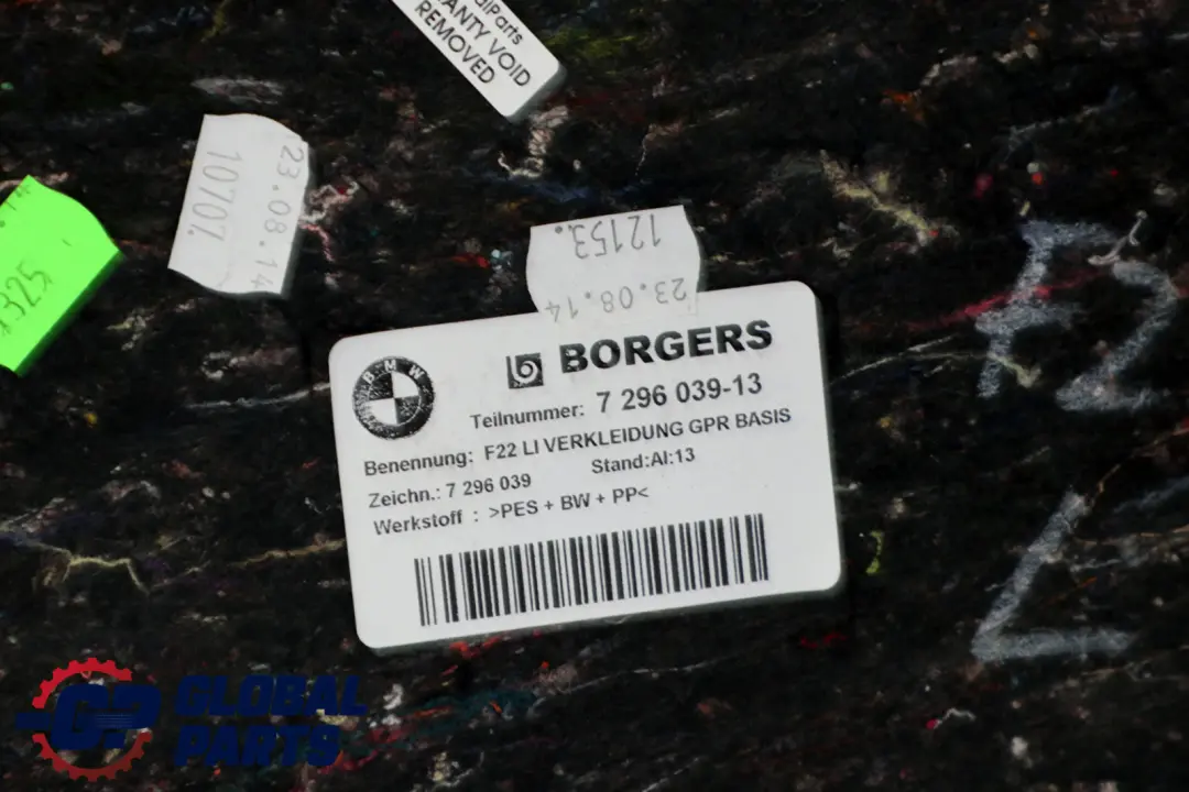 Boczek Bagażnika Lewy Tył do BMW F22 o numerze 7296039 BMW F22 Boczek Bagażnika Lewy Tył - SKU 7296039 - Numer Części 7296039