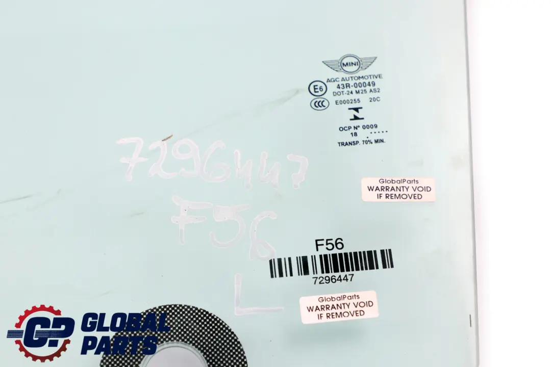 Vitres De Portes AS2 Vertes Avant Gauche pour Mini Cooper One F56 à propos du numéro de pièce 7296447 Mini Cooper One F56 Vitres De Portes AS2 Vertes Avant Gauche - SKU 7296447 - Numéro de pièce 7296447