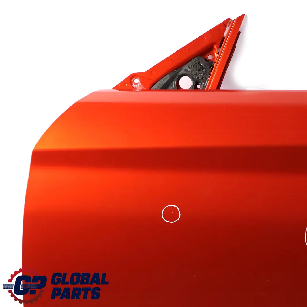 Front Left Door N/S Valencia Orange Metallic - B44 to BMW 1 2 Series F21 F22 F23 with Part number 7298043 BMW 1 2 Series F21 F22 F23 Front Left Door N/S Valencia Orange Metallic - B44 - SKU 7298043-ORG - Part number 7298043
