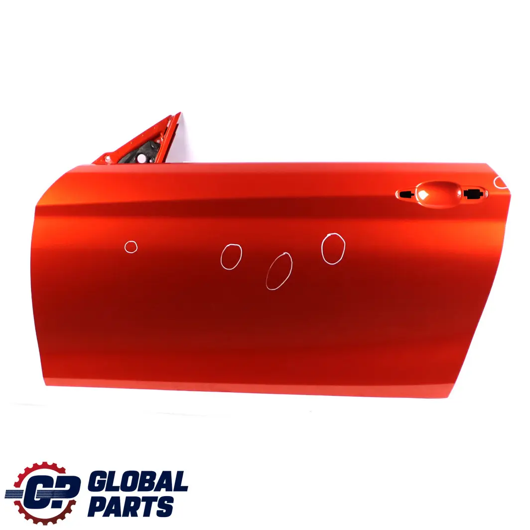 Front Left Door N/S Valencia Orange Metallic - B44 to BMW 1 2 Series F21 F22 F23 with Part number 7298043 BMW 1 2 Series F21 F22 F23 Front Left Door N/S Valencia Orange Metallic - B44 - SKU 7298043-ORG - Part number 7298043