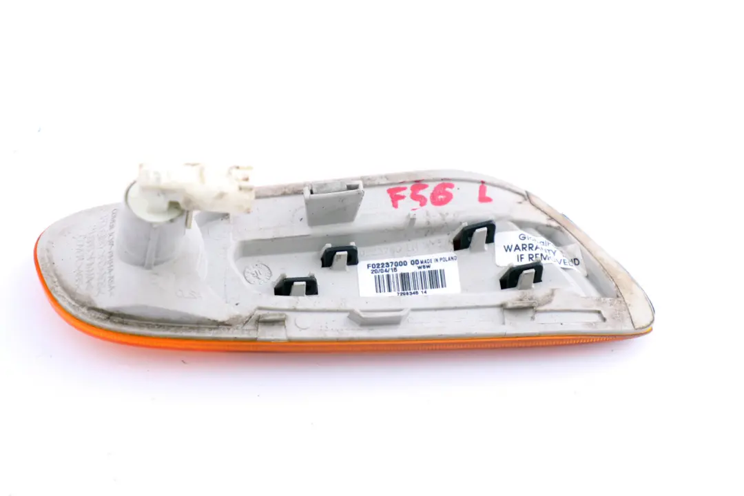 Kierunkowskaz Migacz Błotnika Lewy do MINI F55 F56 F57 o numerze 7298345 MINI F55 F56 F57 Kierunkowskaz Migacz Błotnika Lewy - SKU 7298345 - Numer Części 7298345