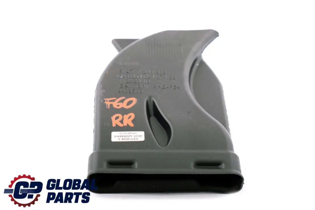 Conducto del calentador trasero derecho para Mini Cooper F54 F60 con número de pieza 7298808 Mini Cooper F54 F60 Conducto del calentador trasero derecho - SKU 7298808 - Número de pieza 7298808