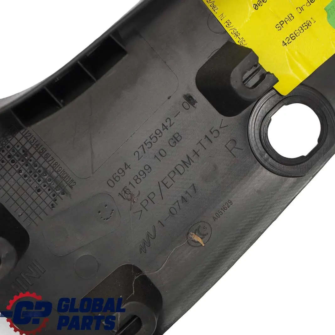 Lateral Side Trim Panel Rear Right O/S Carbon Black Piano to Mini Clubman R55 LCI with Part number 7299734 Mini Clubman R55 LCI Lateral Side Trim Panel Rear Right O/S Carbon Black Piano - SKU 7299734-1 - Part number 7299734