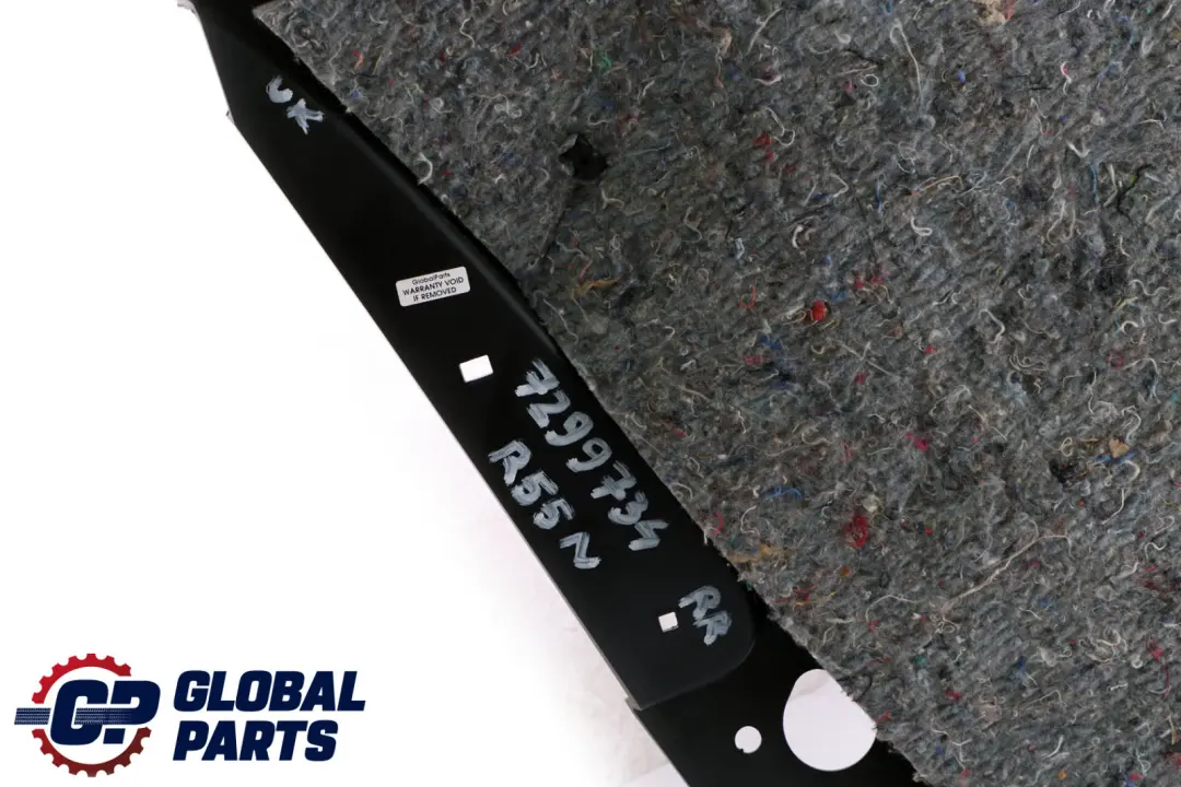 Lateral Side Trim Panel Rear Right O/S Black Silver to BMW Mini Clubman R55 LCI with Part number 7299734 BMW Mini Clubman R55 LCI Lateral Side Trim Panel Rear Right O/S Black Silver - SKU 7299734 - Part number 7299734