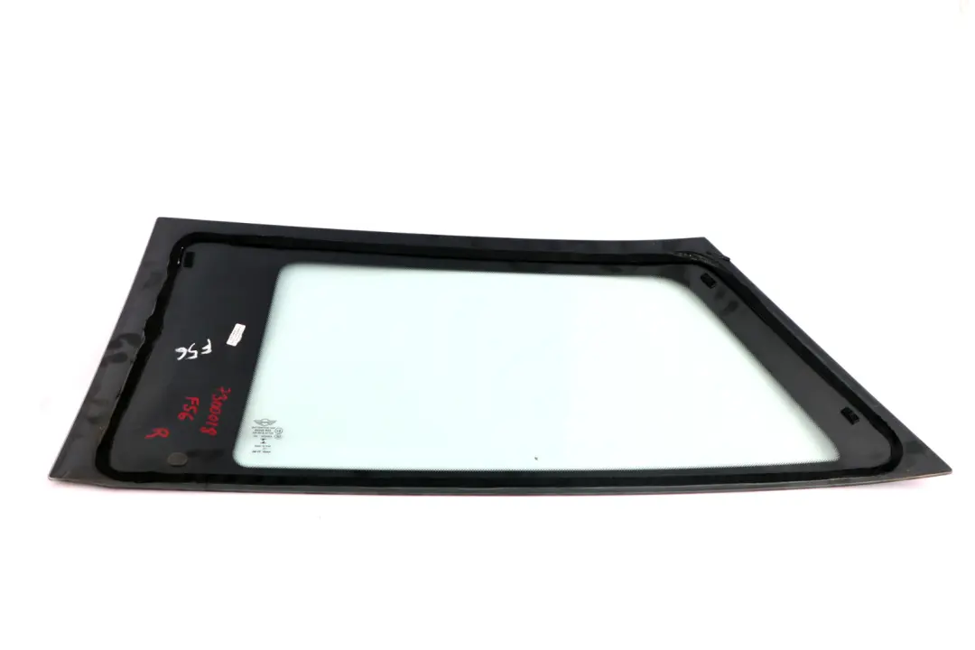 Quarter Side Window Glass Green Rear Right O/S AS2 to Mini Cooper One F56 with Part number 7300018 Mini Cooper One F56 Quarter Side Window Glass Green Rear Right O/S AS2 - SKU 7300018 - Part number 7300018