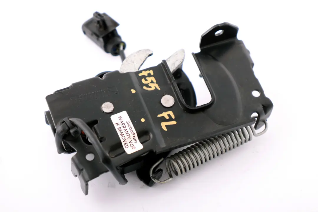Sistema di chiusura anteriore del cofano motore a sinistra per Mini F55 con numero di parte 7300569 Mini F55 Sistema di chiusura anteriore del cofano motore a sinistra - SKU 7300569 - Numero di parte 7300569