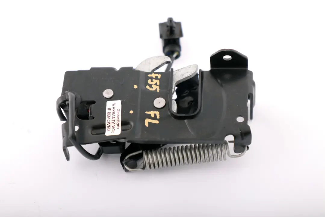 Sistema di chiusura anteriore del cofano motore a sinistra per Mini F55 con numero di parte 7300569 Mini F55 Sistema di chiusura anteriore del cofano motore a sinistra - SKU 7300569 - Numero di parte 7300569