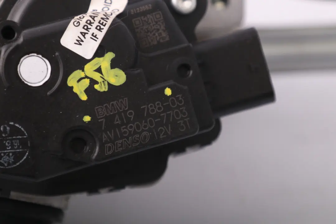 Wiper Mechanism System Complete Motor System 7301042 to Mini Cooper F55 F56 with Part number 7419788 Mini Cooper F55 F56 Wiper Mechanism System Complete Motor System 7301042 - SKU rhd-7301042 - Part number 7419788