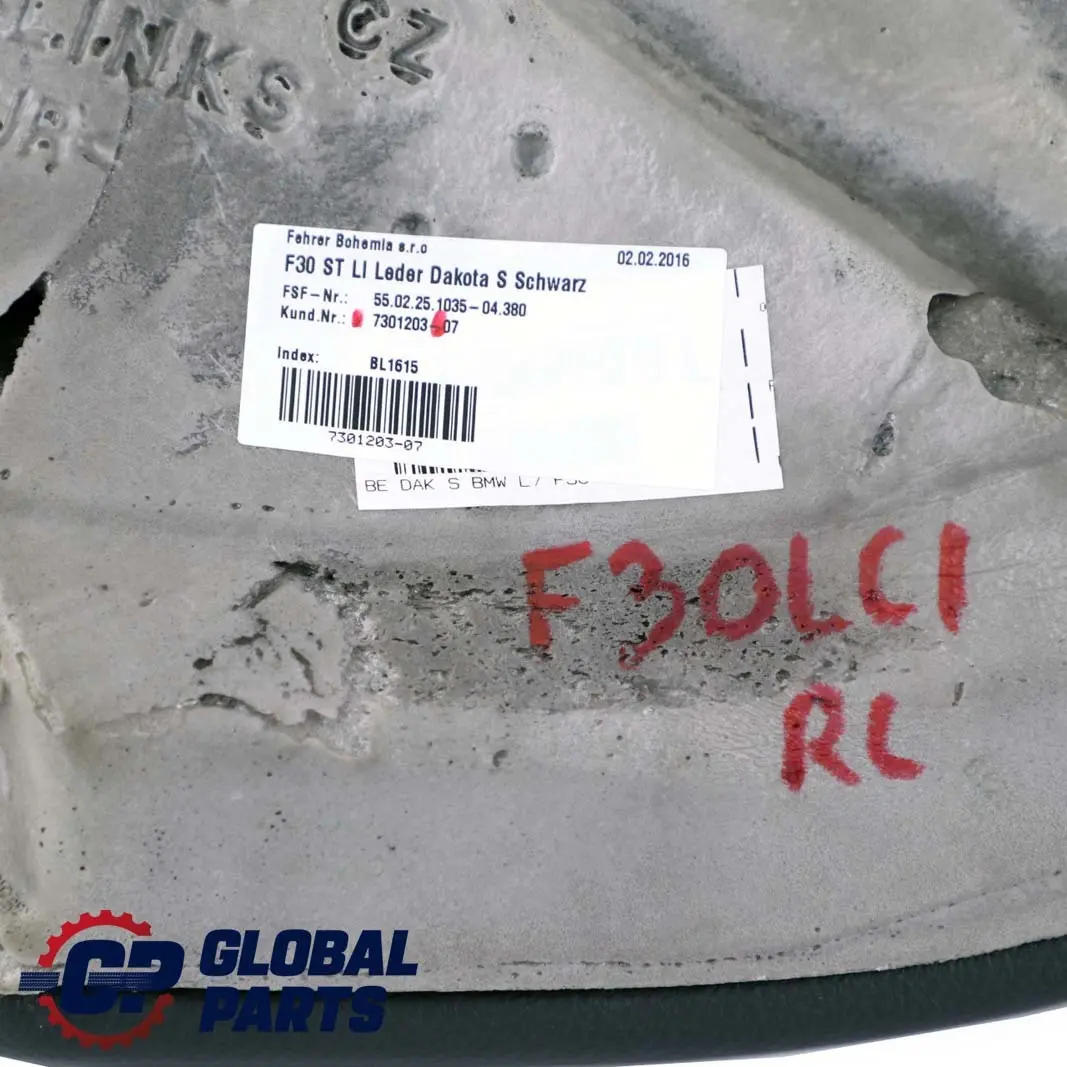 Oparcie Boczek Kanapy Tył Lewy Skóra Czarna do BMW F30 o numerze 7301203 BMW F30 Oparcie Boczek Kanapy Tył Lewy Skóra Czarna - SKU 7301203 - Numer Części 7301203