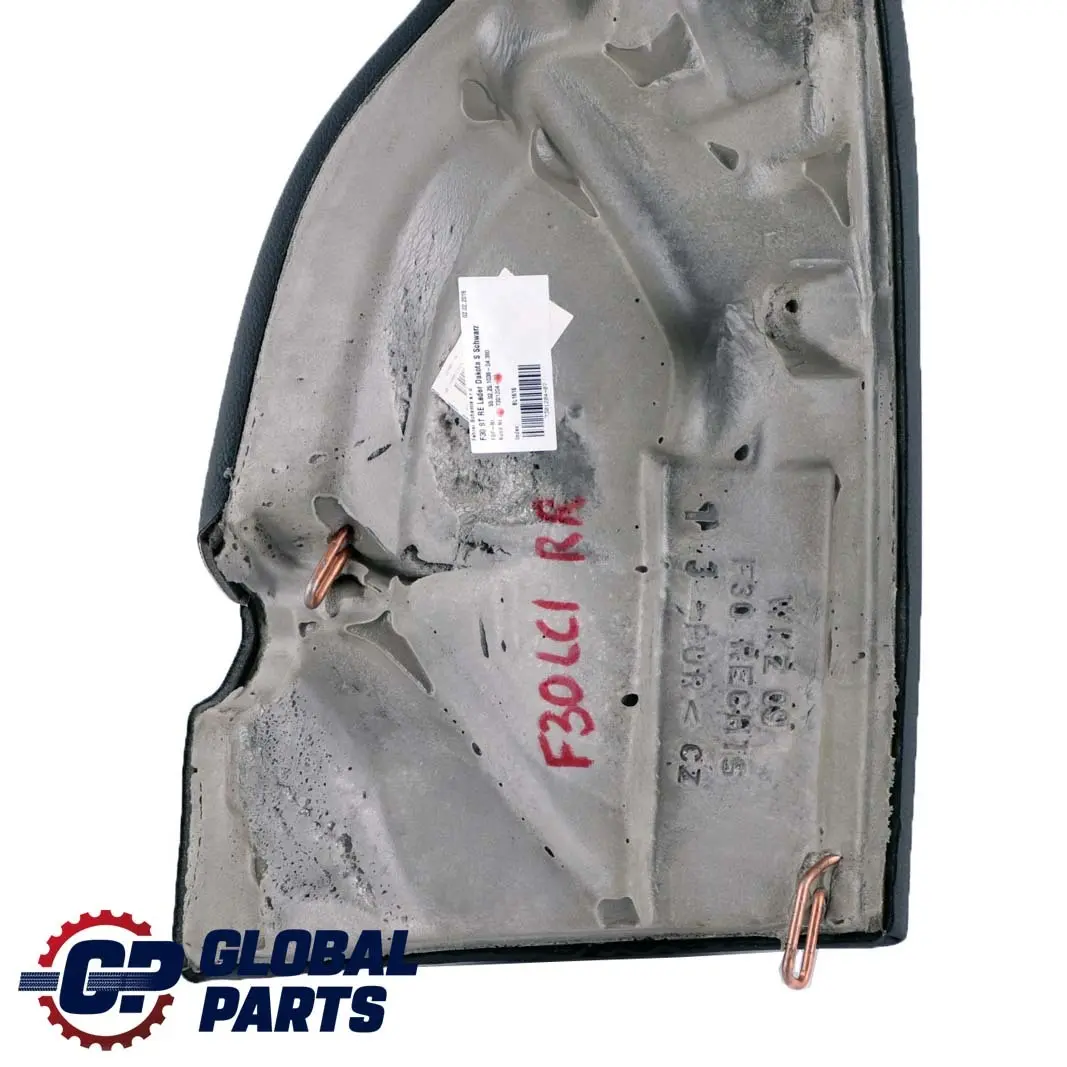 BMW F30 Asiento Trasero Banqueta Derecha Panel Lateral Cuero Dakota Negro - SKU 7301204 - Número de pieza 7301204