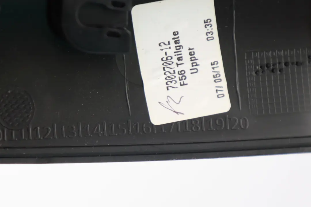 Carenatura Portellone Superiore Interno Portabagagli per Mini Cooper One F56 con numero di parte 7302706 Mini Cooper One F56 Carenatura Portellone Superiore Interno Portabagagli - SKU 7302706 - Numero di parte 7302706