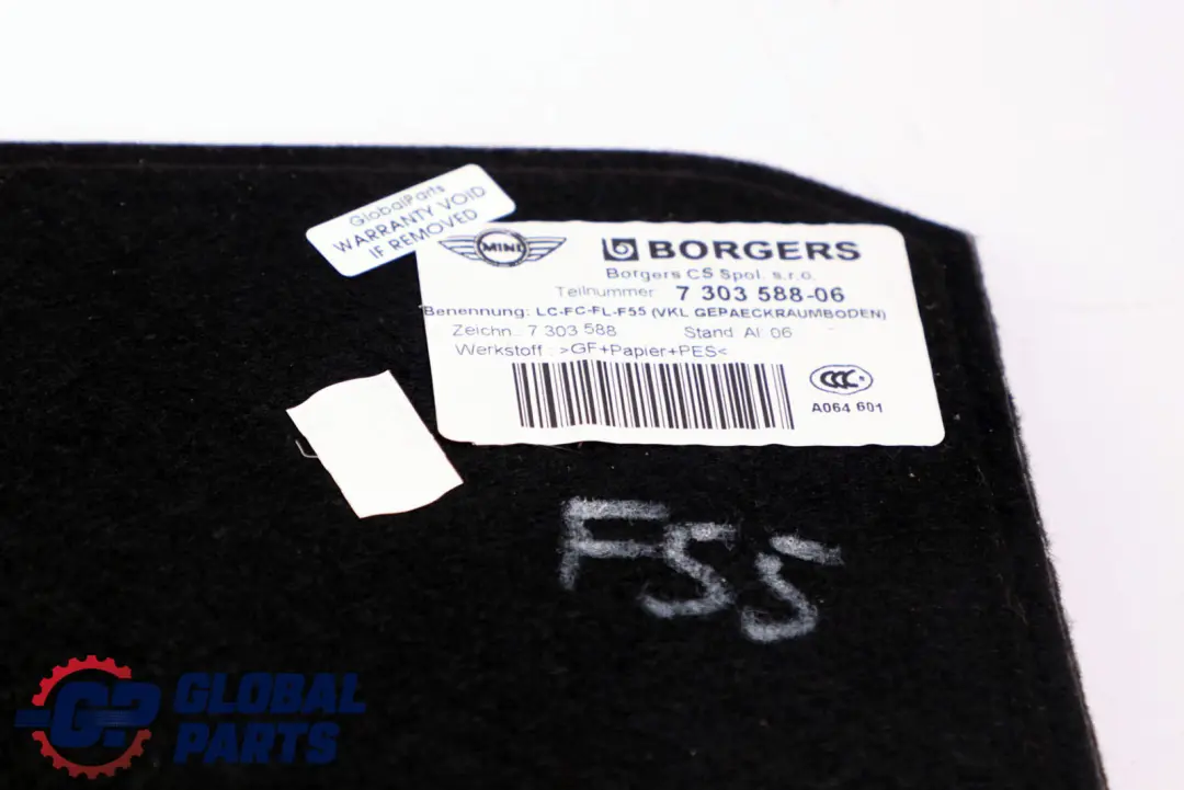 Mini Cooper F55 Trunk Second Floor Trim Panel Cover Flat Load - SKU 7303588 - Part number 7303588