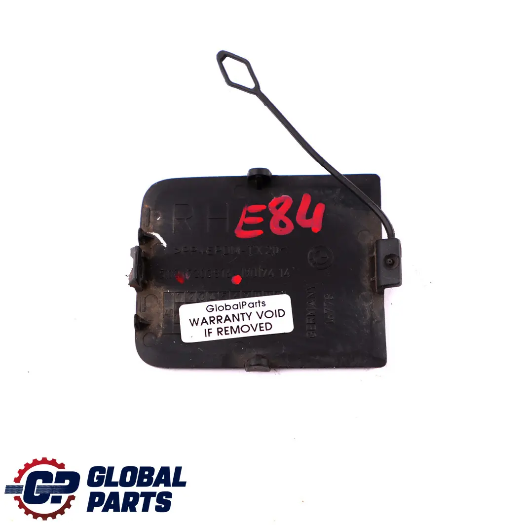 BMW X1 E84 Bumper Cover Flap Towing Hinge Rear Right O/S Black - SKU 7303816 - Part number 7303816