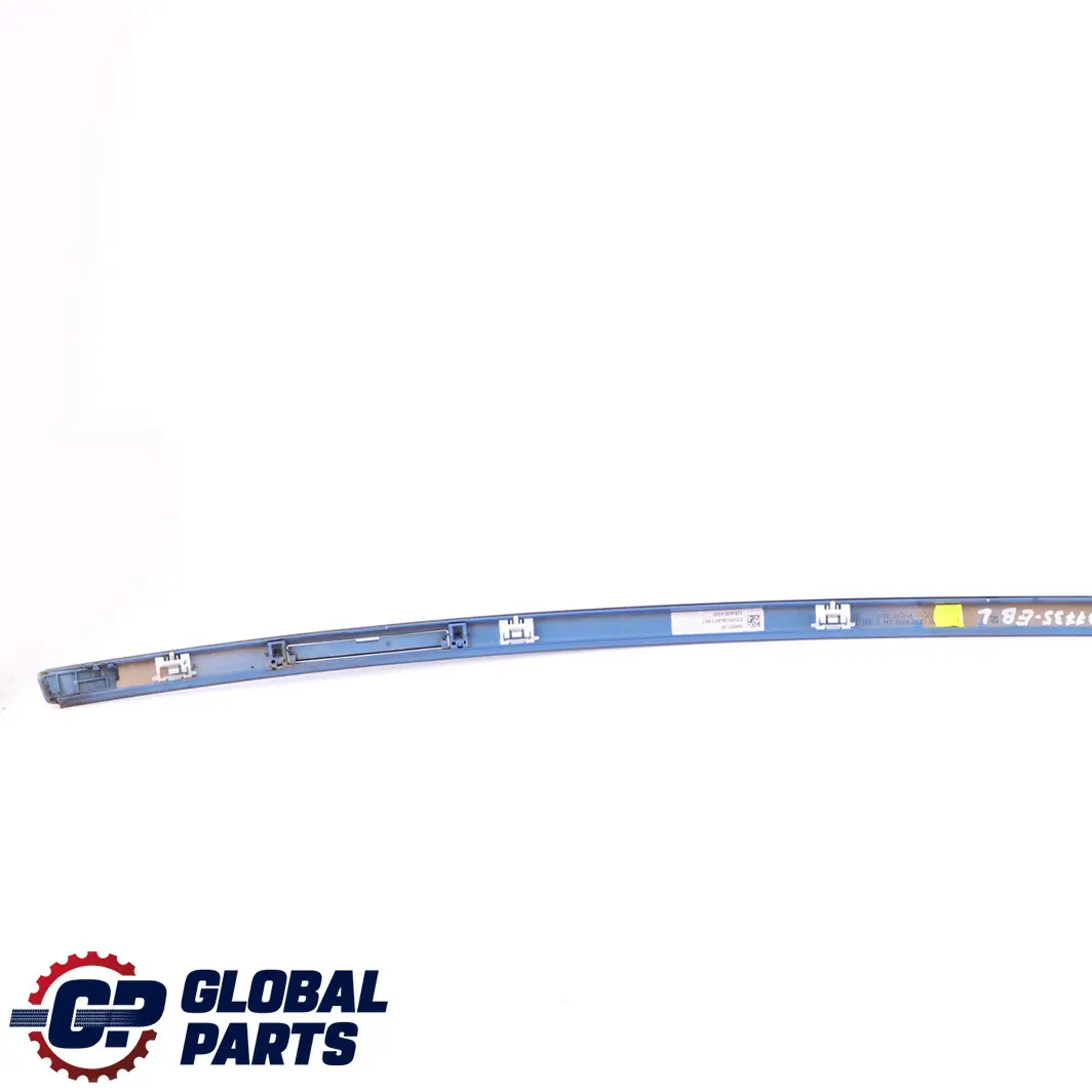 Left N/S Roof Moulding Gutter Rail Trim Estorilblau Blue - B45 to BMW 2 Series F22 with Part number 7307735 BMW 2 Series F22 Left N/S Roof Moulding Gutter Rail Trim Estorilblau Blue - B45 - SKU 7307735-EB - Part number 7307735