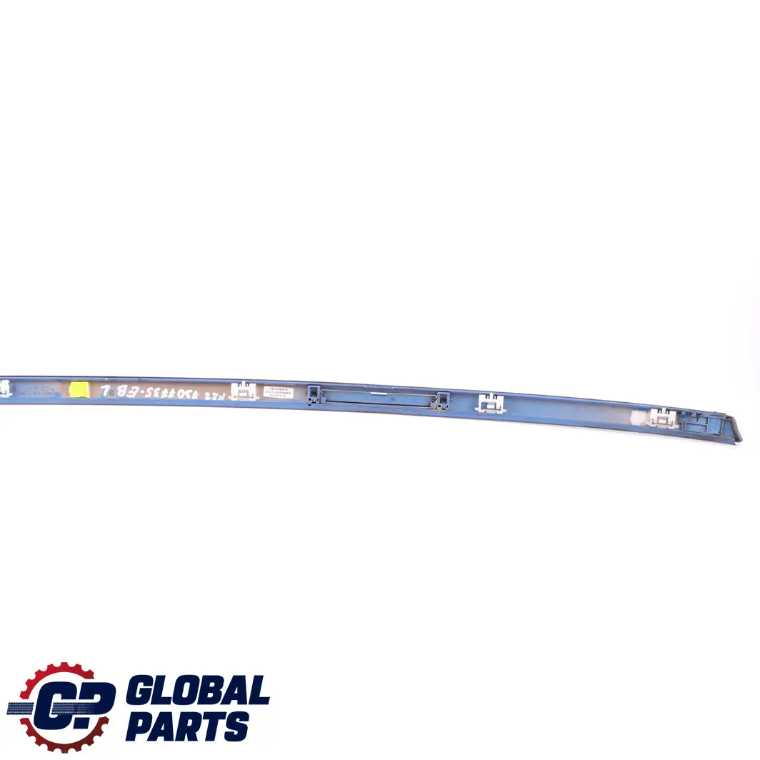 Left N/S Roof Moulding Gutter Rail Trim Estorilblau Blue - B45 to BMW 2 Series F22 with Part number 7307735 BMW 2 Series F22 Left N/S Roof Moulding Gutter Rail Trim Estorilblau Blue - B45 - SKU 7307735-EB - Part number 7307735