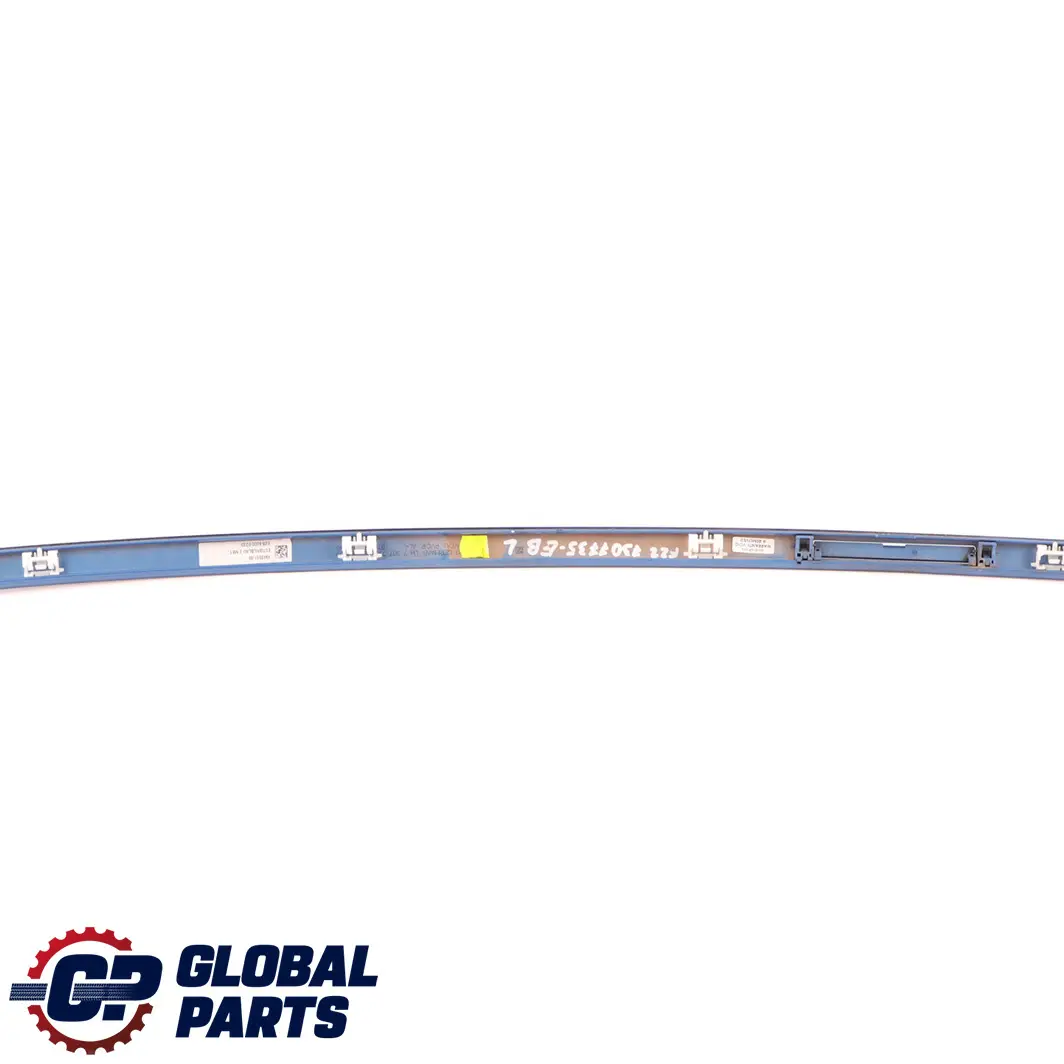 Left N/S Roof Moulding Gutter Rail Trim Estorilblau Blue - B45 to BMW 2 Series F22 with Part number 7307735 BMW 2 Series F22 Left N/S Roof Moulding Gutter Rail Trim Estorilblau Blue - B45 - SKU 7307735-EB - Part number 7307735