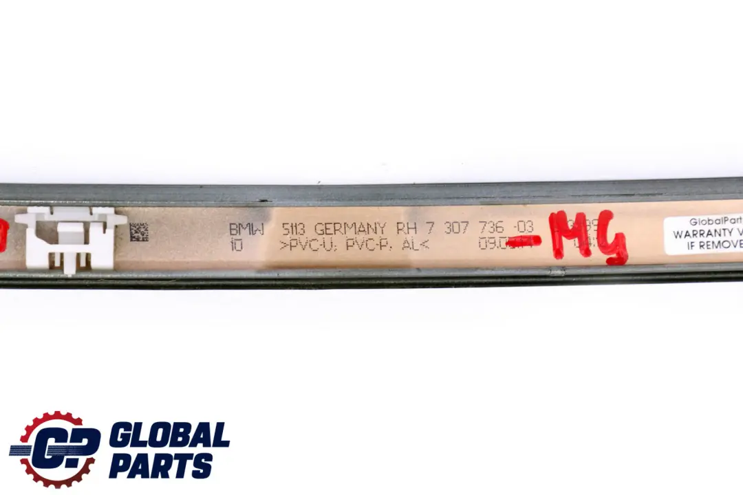 Right O/S Roof Moulding Gutter Rail Trim Mineralgrau Grey B39 to BMW 2 Series F22 with Part number 7319536 BMW 2 Series F22 Right O/S Roof Moulding Gutter Rail Trim Mineralgrau Grey B39 - SKU 7307736-MG - Part number 7319536