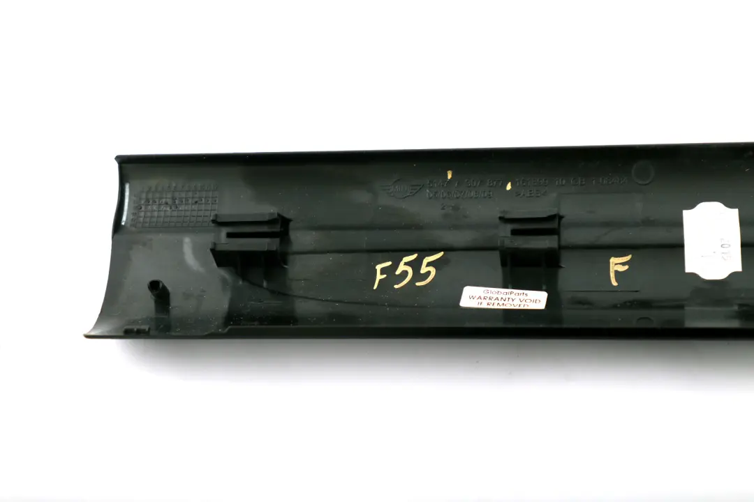 Puerta De Entrada Kick Recubrimiento Tira Entrada Delantera Negro para Mini F55 con número de pieza 7307877 Mini F55 Puerta De Entrada Kick Recubrimiento Tira Entrada Delantera Negro - SKU 7307877 - Número de pieza 7307877