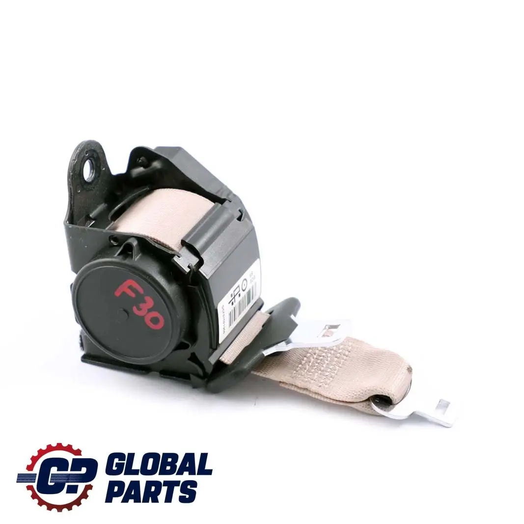 Centre Upper Belt Seatbelt Oyster to BMW 3 Series F30 F80 M3 LCI Rear Seat with Part number 7310215 BMW 3 Series F30 F80 M3 LCI Rear Seat Centre Upper Belt Seatbelt Oyster - SKU 7310215 - Part number 7310215