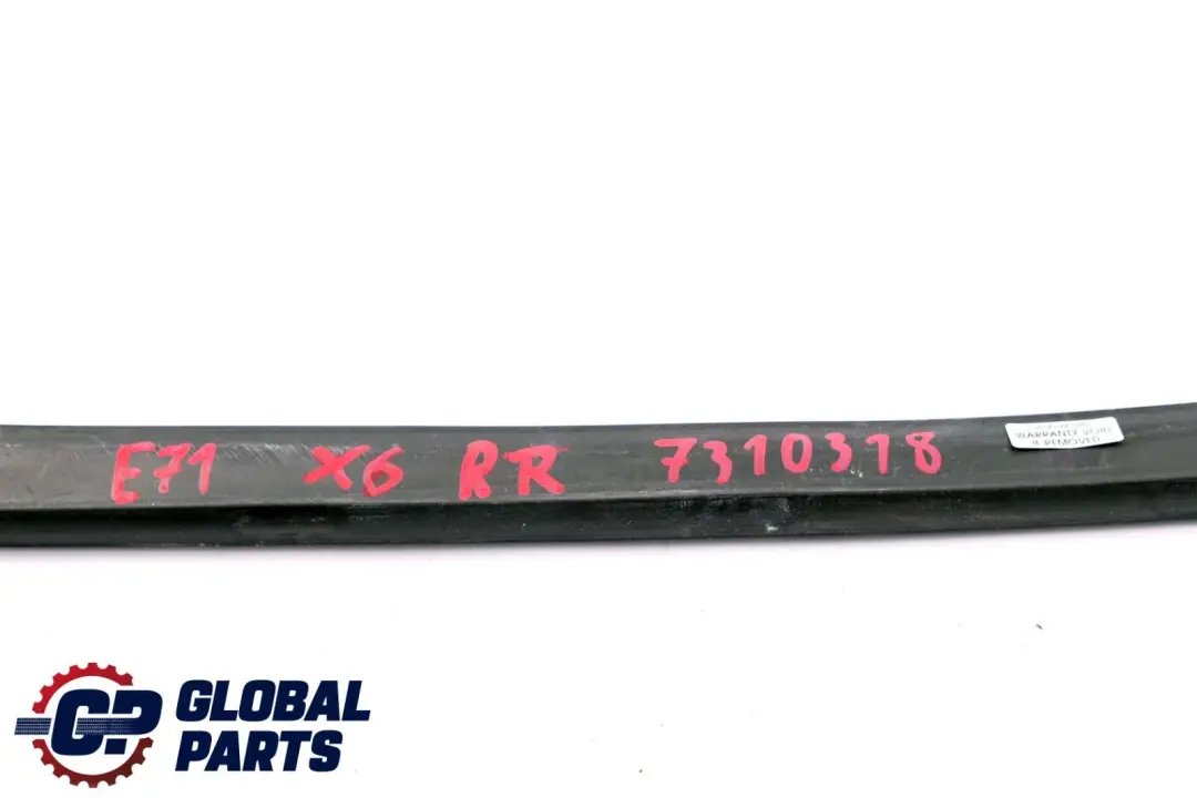 BMW X6 E71 Door Window Guide Seal Gasket Rear Right O/S - SKU 7310318 - Part number 7310318