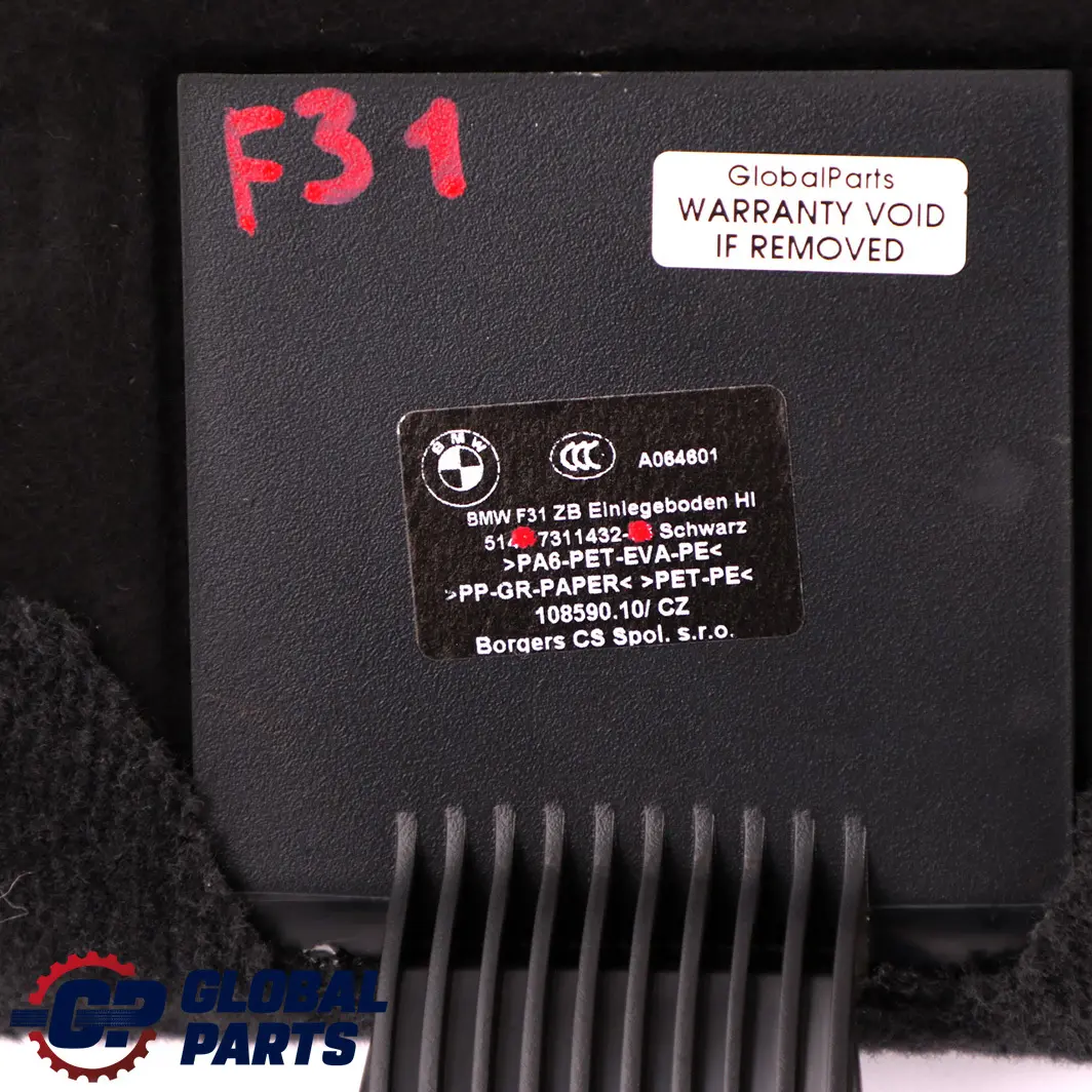 Panneau de plancher Compartiment à bagages arrière pour BMW F31 Touring à propos du numéro de pièce 7311432 BMW F31 Touring Panneau de plancher Compartiment à bagages arrière - SKU 7311432 - Numéro de pièce 7311432